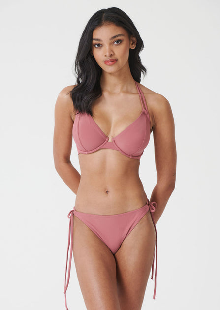 Fuller Bust Beachcomber Red Stripe Underwired Halter Bikini Top, D-GG –  Miss Mandalay