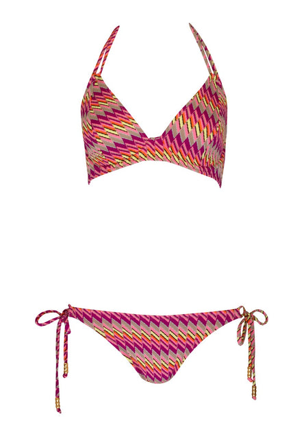 Miss Mandalay Swimwear - Dune Magenta Full Bust Halter Bikini Top