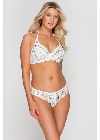 Fuller Bust Dakota Tonal Print Underwired Halter Bikini Top, D-GG Cup –  Miss Mandalay
