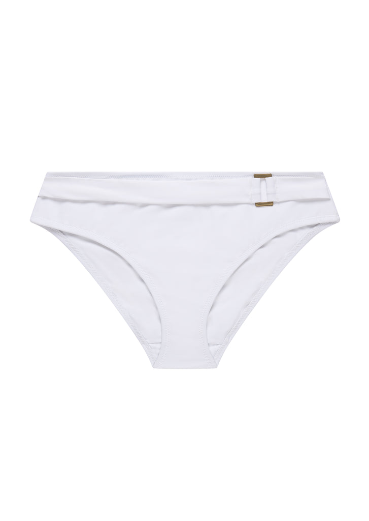 Miss Mandalay Swimwear - Boudoir Beach Ice White Tieside Bikini Briefs - XS