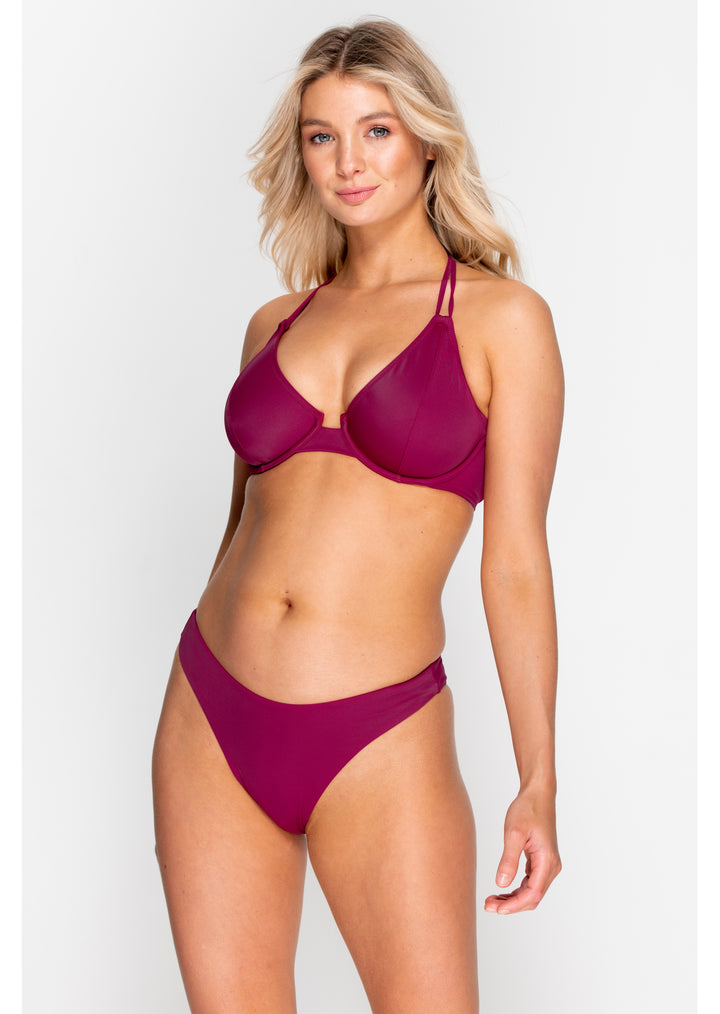 Miss Mandalay Swimwear - Canyon Rust Print Full Bust Halter Bikini Top